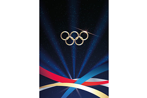 Olympic Games Background and Ribbons