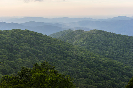 Blue ridge mountains featuring blue ridge, mountians, and parkway