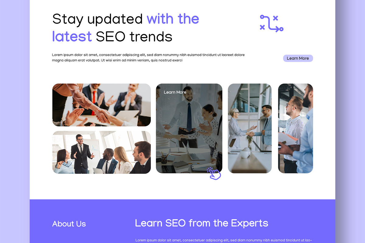 SEO Agency Landing Page Layout, an UI Kit Template by CreativeShaper (Photo 5 of 5)