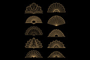 Art Deco 18 Fans, a Decorative Illustration by Stanislav Kharchevskyi (Thumbnail 3 of 3)