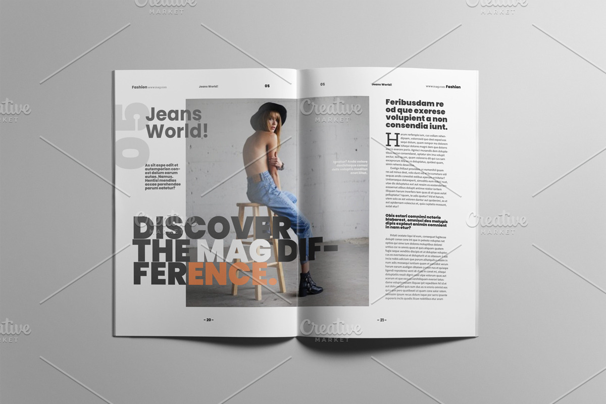 The Best Fashion Magazne Layout, a Magazine Template by Swayang (Photo 12 of 23)