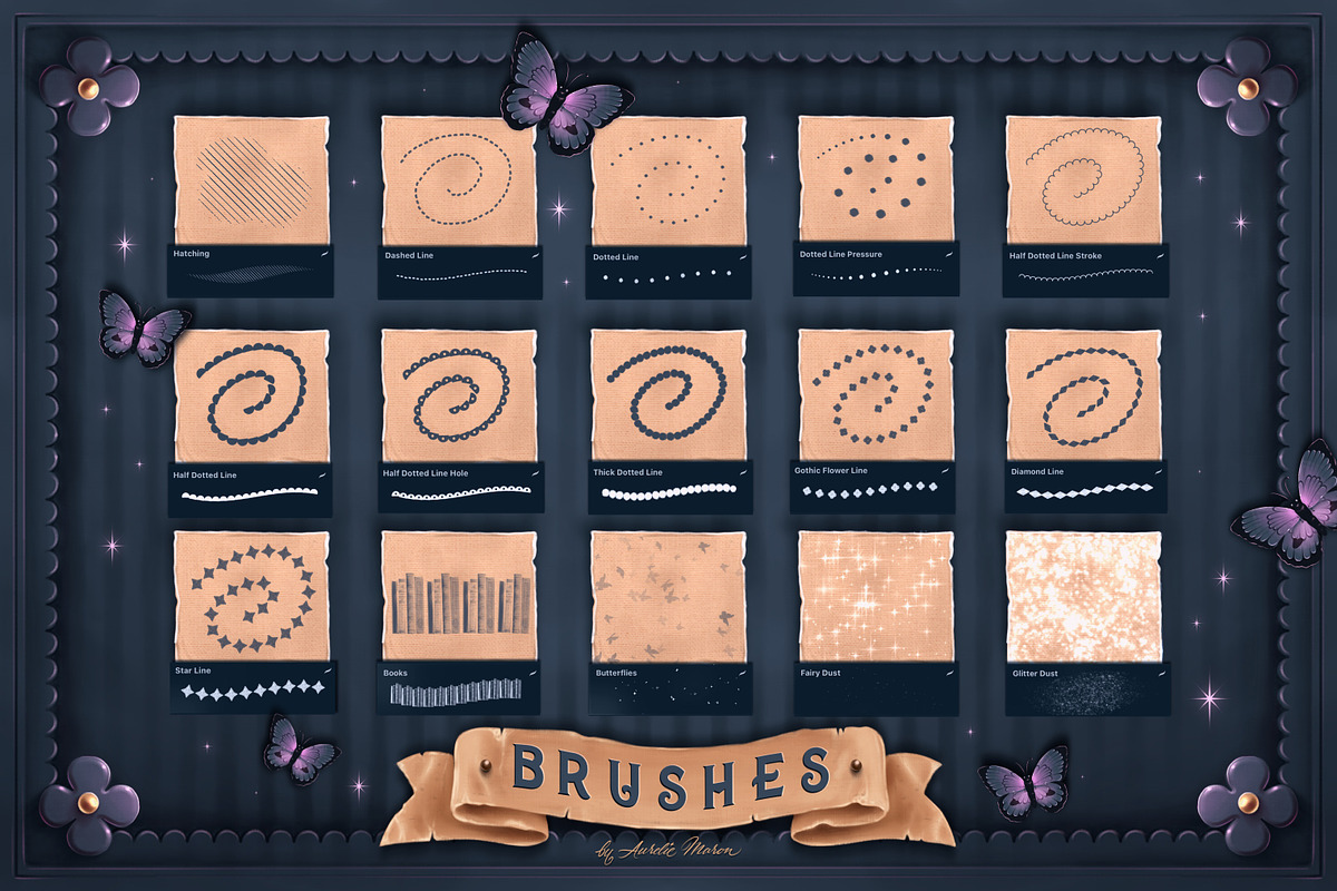 Whimsical Lettering Toolkit, a Brush Add-On by Aurelie Maron (Photo 3 of 15)