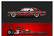 Vibrant Red Car Wrap Design, an Object Illustration by CarWrap design (Thumbnail 2 of 3)