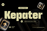 Kepater - Display Sans Family, a Font by Differentialtype (Thumbnail 1 of 10)