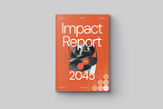 Modern Geometric Impact Report, a Brochure Template by fakhroo (Thumbnail 1 of 9)