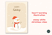 Snowy Beige Christmas Card Printable, a Card Template by Clairee Design Studio (Thumbnail 2 of 4)
