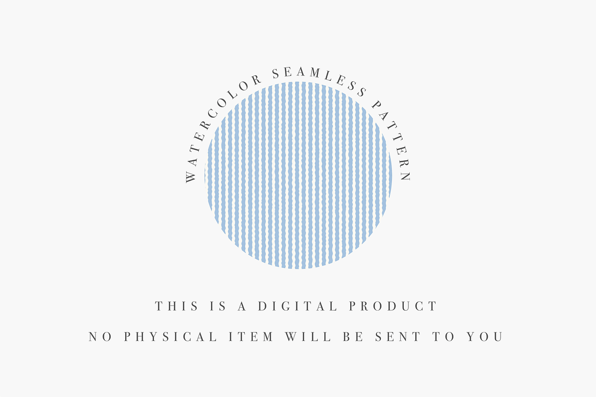 Light Blue Scalloped Stripe Seamless, a Pattern Graphic by Pati Charm Studio (Photo 4 of 7)