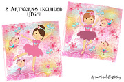 Ballerina illustration // 50%off, an Illustration by artinspirestudio (Thumbnail 3 of 4)