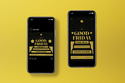 Black Art Deco Good Friday Flyer Set, a Flyer Template by graphicook (Thumbnail 3 of 3)