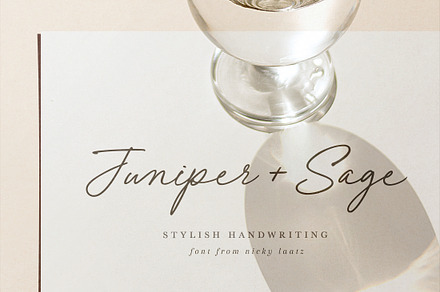 Juniper and Sage Script, a Script Font by Nicky Laatz
