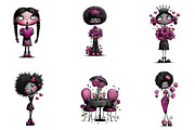 Whimsical black romance clipart, an Illustration by CreationArt (Thumbnail 3 of 7)