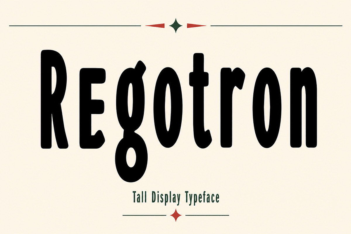 Regotron – Tall Display Typeface, a Slab Serif Font by Wow Magic (Photo 3 of 4)
