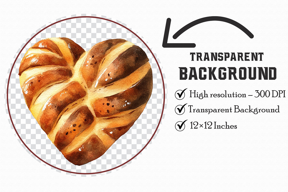 Watercolor Baker's Bread Clipart, an Illustration by Libby Wishes (Photo 2 of 7)