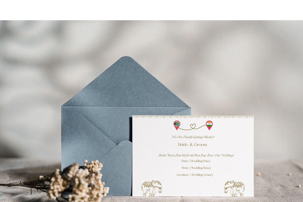 Cross Continent Wedding Invitation, an Invitation Template by Nhance (Photo 4 of 4)