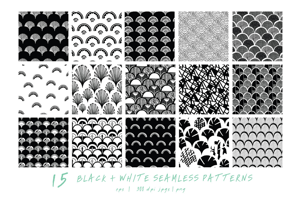 Hand Drawn Scale | Seamless Patterns, a Pattern Graphic by The Collective Studio (Photo 5 of 8)