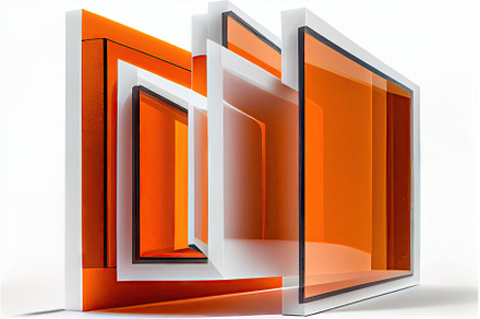 bright orange plastic windows, an Architecture Photo by Sergey Kotenev