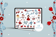 Alice In Wonderland Clipart, an Illustration by JT_Design_Art (Thumbnail 4 of 9)