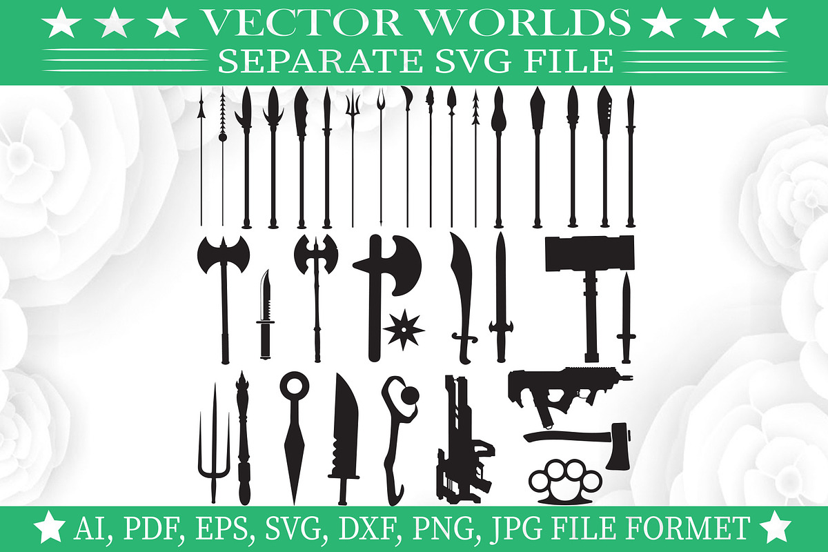 Weapon Svg, Gun, Guns, Pistol Svg, a Pattern Graphic by VectorWorlds