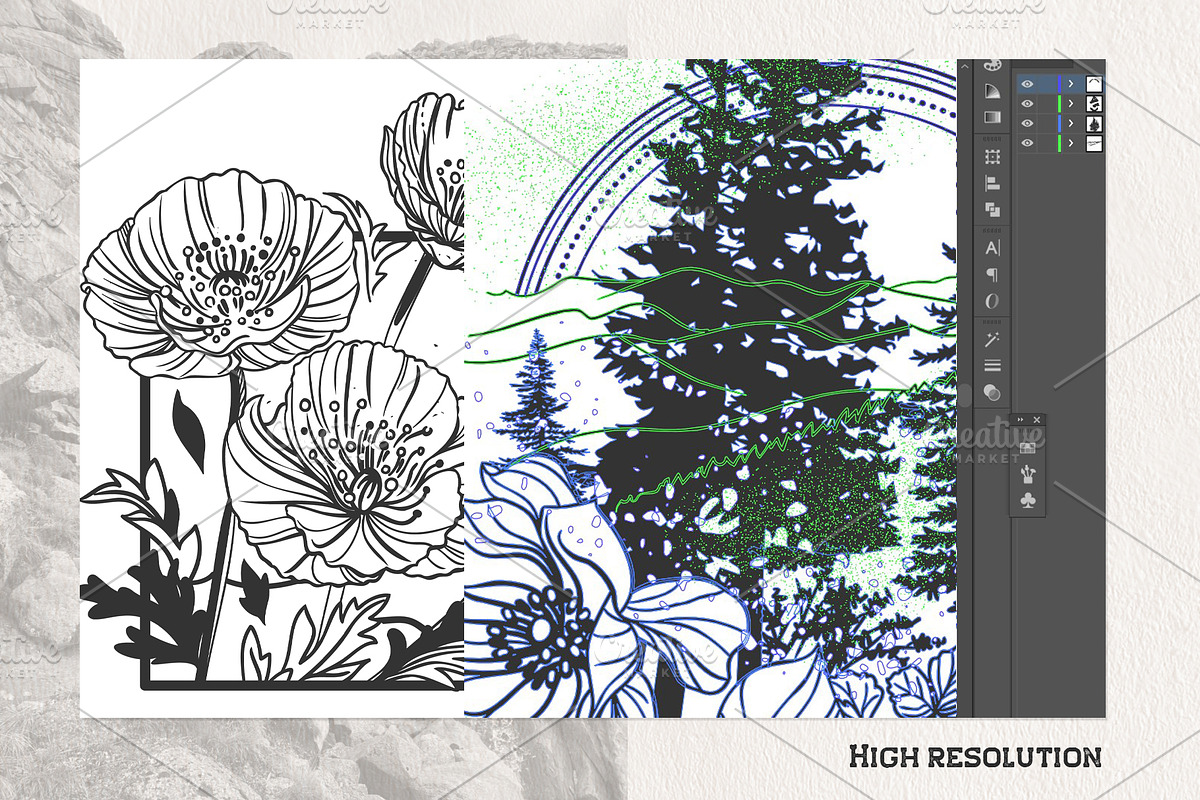 Highlands. Vector illustrations, an Illustration by Nadia Murash (Photo 6 of 6)