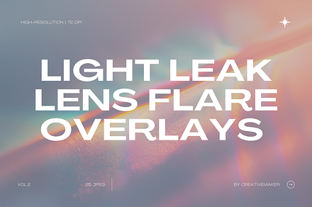 Light Leak Lens Flare Overlays Vol.2, an Abstract Photo by Creativemaker