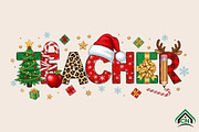 Christmas Teacher PNG, an Illustration by Craft Nest (Thumbnail 1 of 6)