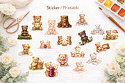 Watercolor Bear Picnic Sublimation, an Illustration by Artnoy (Thumbnail 6 of 8)