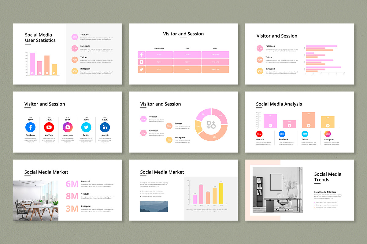 Social Media Marketing Presentation, a Presentation Template by Mighty-Slide (Photo 6 of 18)
