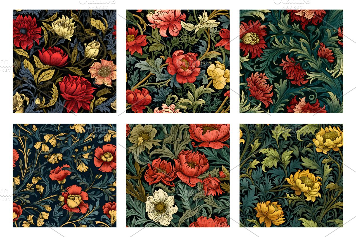 Seamless William Morris Pattern, a Pattern Graphic by Gloria Designed It (Photo 3 of 5)