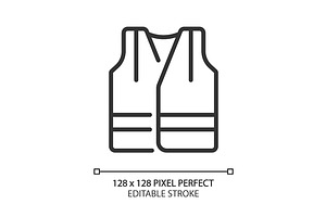 Reflective vest pixel perfect linear, an Icon by IMG Visuals