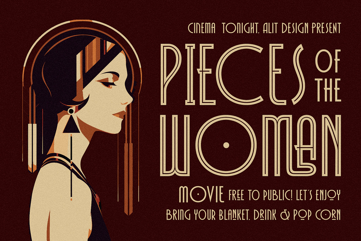 Decomang Art Deco Typeface, a Sans Serif Font by alit design (Photo 5 of 20)