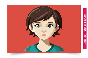 Blue Eyes, Teal BG, an Illustration by Tanuart