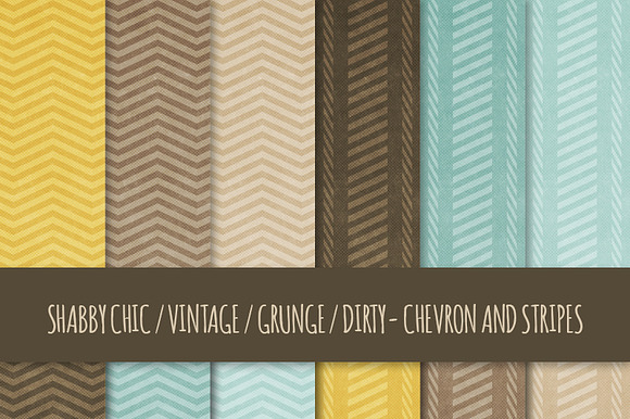 Grunge Chevron and Stripes Patterns preview 5