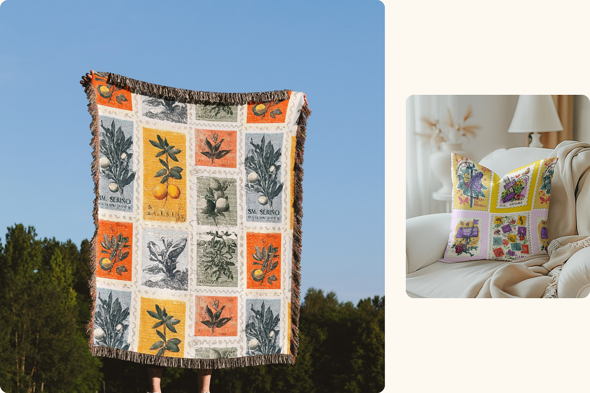 Airmail Postage Stamp Patterns, a Pattern Graphic by Ninterints (Photo 7 of 10)
