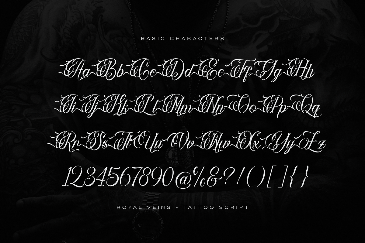 Royal Veins | Tattoo Script, a Blackletter Font by Denustudios (Photo 10 of 12)