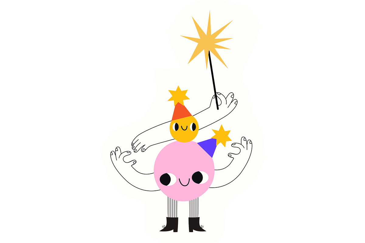 Cute Birthday Monsters Clipart, an Object Graphic by the_myro (Photo 2 of 11)