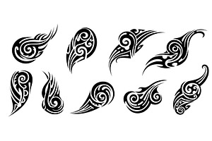 Maori tattoo, black tribal ornaments, a Decorative Illustration by Buch&Bee