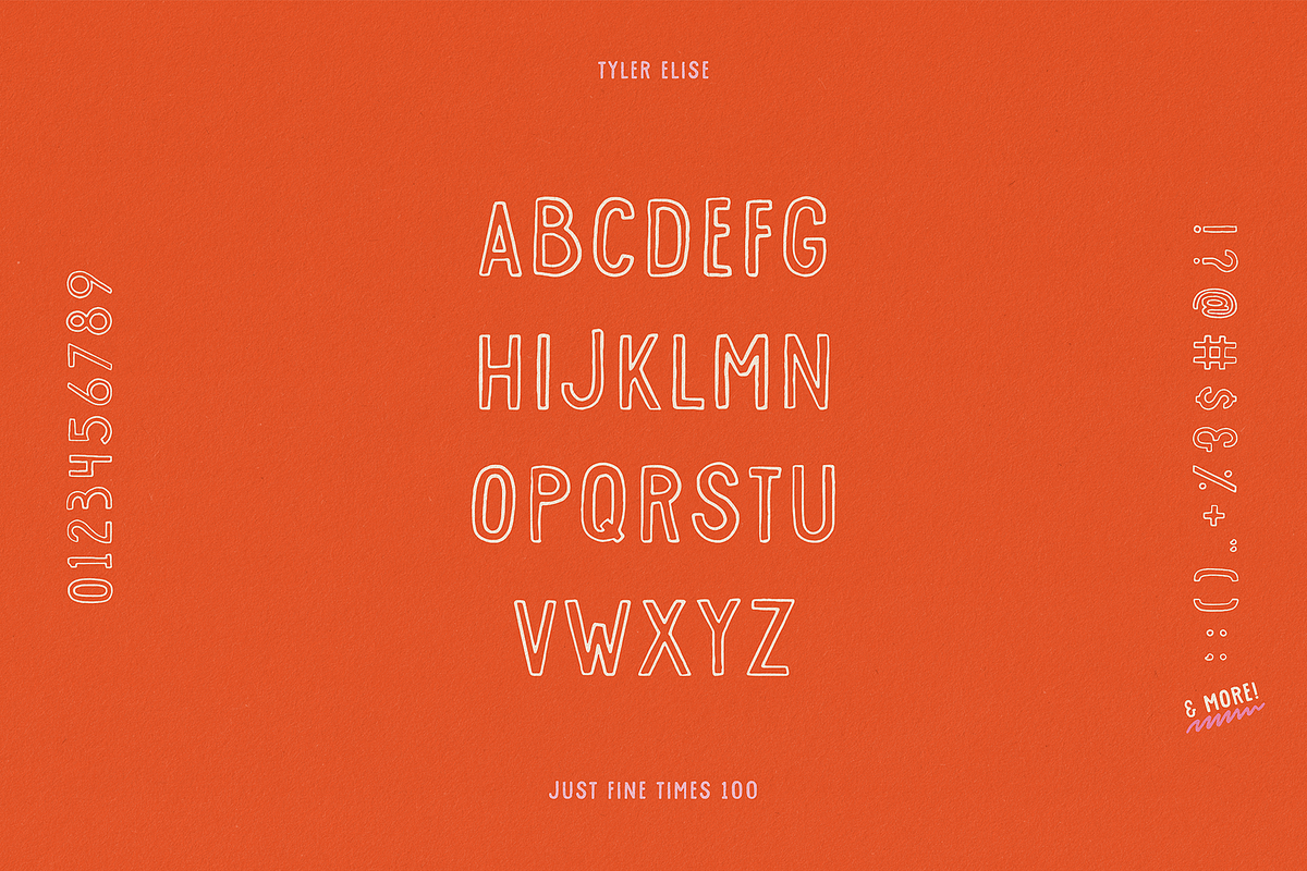 JUST FINE TIMES by Tyler Elise, a Handwritten Font by tylerelise (Photo 2 of 5)