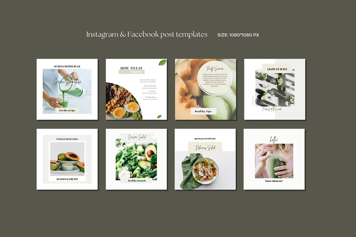 Wellness Food Social Media Template, a Social Media Template by Deepa Template Studio (Photo 12 of 14)