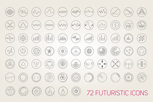 Set Of Vector Futuristic Icons