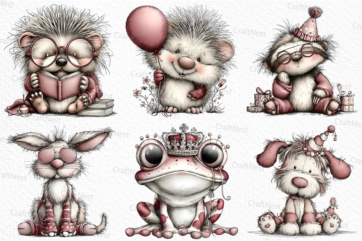 Quirky Animals Clipart, an Illustration by Craft Nest (Photo 4 of 6)
