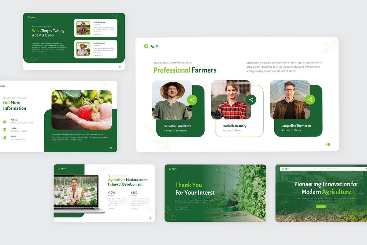 AgroCo Agriculture Farm Google Slide, a Presentation Template by SquidPixey (Photo 6 of 6)