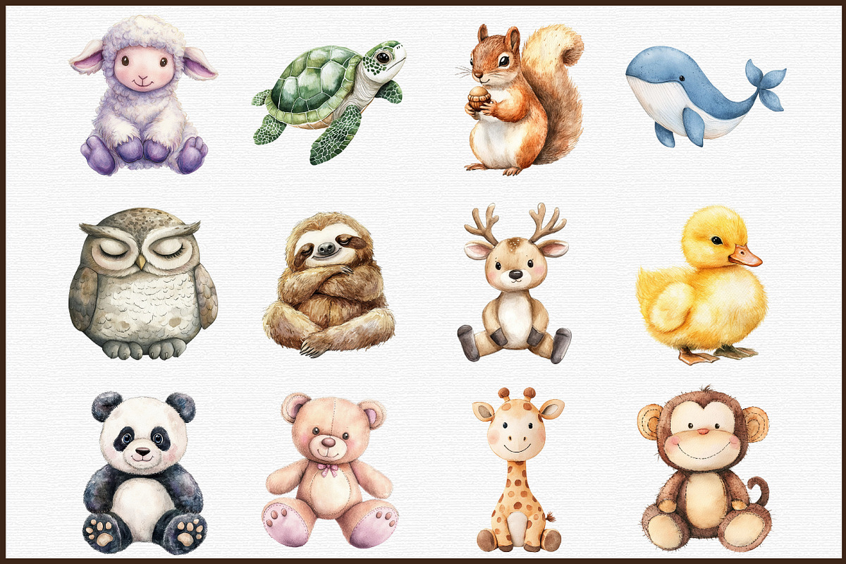 Soft Toy Nursery Clipart Set, an Illustration by Sublimation Artist (Photo 3 of 6)