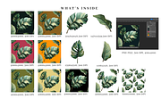 Editable Banana Leaf Pattern, a Pattern Graphic by LUSH Studio (Thumbnail 2 of 6)