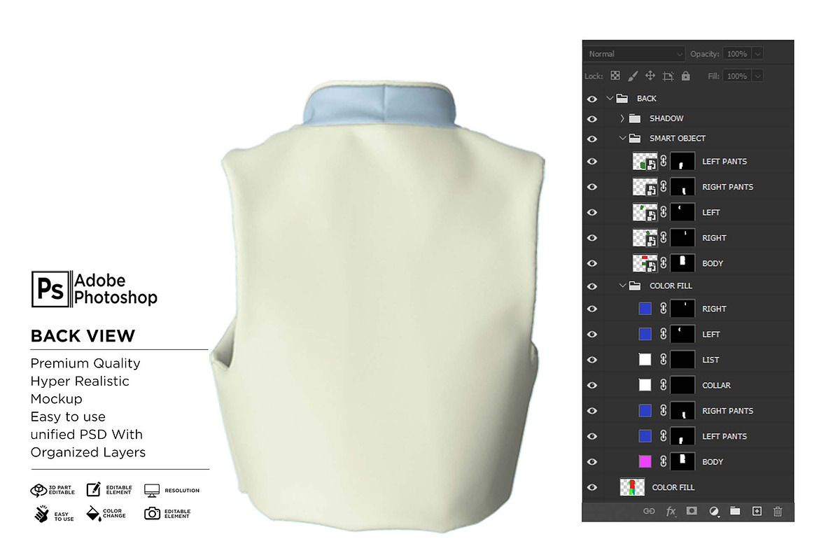 Men's Vest Zipper Mockup, a Shirt Mockup by Nanggroe Scripting (Photo 8 of 9)