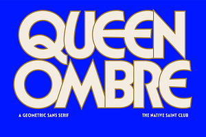TNSC Queen Ombre - Geometric Sans, a Sans Serif Font by The Native Saint Club