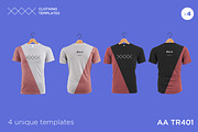 AA TR401 - Blank T-shirt mock up set, a Shirt Mockup by Clothing Templates (Thumbnail 1 of 3)