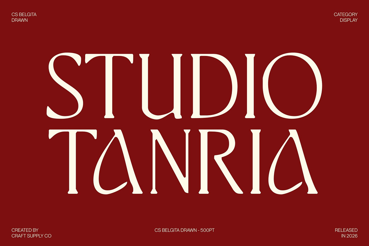 CS Belgita Drawn, a Serif Font by Craft Supply Co. (Photo 2 of 8)