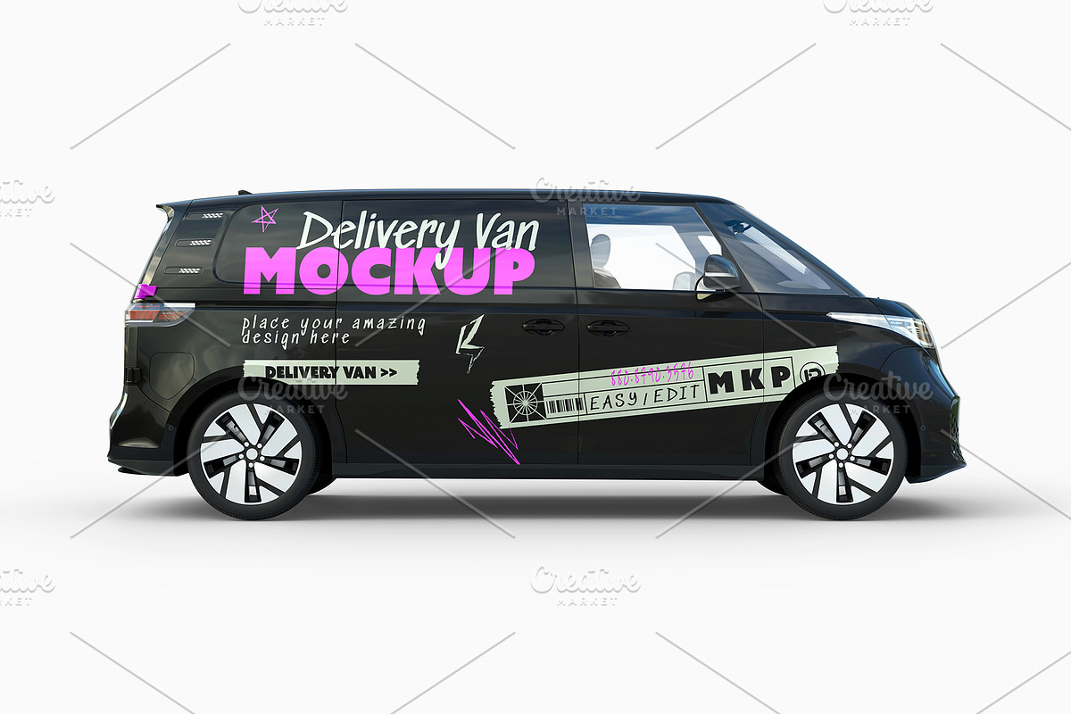 Delivery Van Mockup Set , an Advertising Mockup by ForgeDesign (Photo 5 of 7)