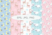 Cute animals collection, a Background Graphic by Irene_Boiko_ART (Thumbnail 8 of 10)