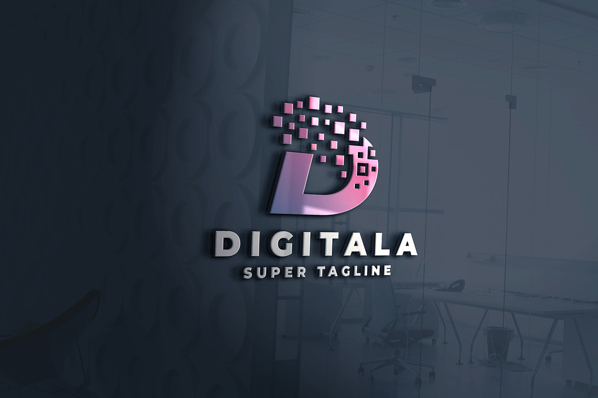Pixelated D Letter Logo, a Branding & Logo Template by Design_Planet (Photo 2 of 2)